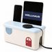 WELLHAUS Organisateurs de câbles avec couvercle, support de station de charge, bleu