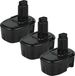 vhbw 3x Akku kompatibel mit Dewalt DC835KB, DC935KB, DC830KB, DC935KA, DC983KA, DC936KA, DC757KA, DC930KA, DC757KB Werkzeug (3000 mAh, NiMH, 14,4 V)