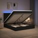 Prolenta Maison Exclusive Lit Ottoman exclusif, avec matelas et éclairage LED noir, dimensions 160 x 200 cm, revêtement en tissu