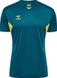 Hummel Authentic PL Jersey S/S T-shirt de sport pour homme, manches courtes, t-shirt de sport pour homme, coupe normale, en 100% polyester recyclé, respirant et à séchage rapide