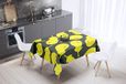 Bonamaison Tafelkleed, Anti-Mold, Sneldrogend, Waterdicht, 100% Polyester Tafellaken, Neon Geel, Rook, 140 x 140 Cm