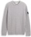 Tom Tailor Gebreide trui met kabelpatroon Heren Maat XXXL Grey Offwhite Plated