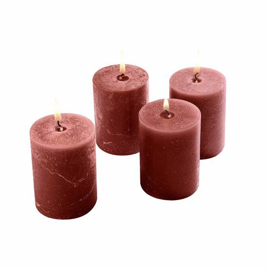 LOBERON Kaars set van 4 Virrans roestrood
