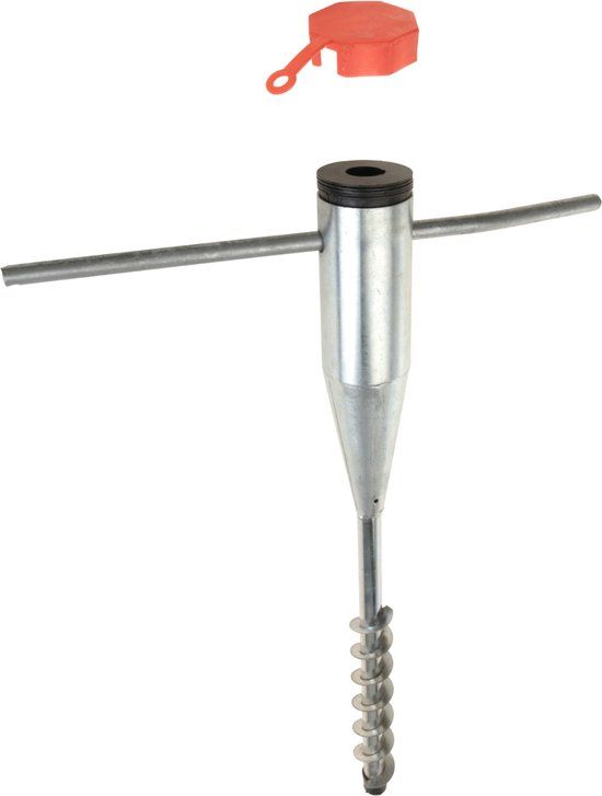 Redcliffs Metalen Parasolhouder - Zilver - Voor parasols van 25 tot 55 mm - Rond