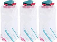 Ibenzoa® Set de 3 bouteilles d'eau pliables réutilisables pour festival et voyage
