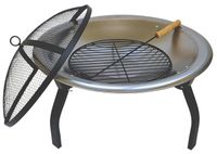 Merkloos Vuurschaal van Roestvrij Staal Ø 56 cm voor de Tuin