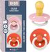 BIBS Colour Glow Fopspeen - 18-48 mnd - 2-pack - Rond - Baby Pink/Tango