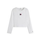 Tommy Hilfiger pull à manches longues côtelé - blanc
