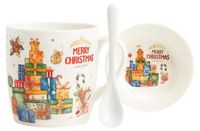 eCa Kerstcadeauset – Keramische mok, lepel, schotel 400 ml