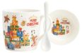 eCa Kerstcadeauset – Keramische mok, lepel, schotel 400 ml