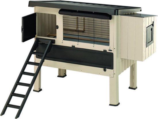 Ferplast Happy Farm 120 Kippenhok - Beige - 140 x 139 x 110 cm