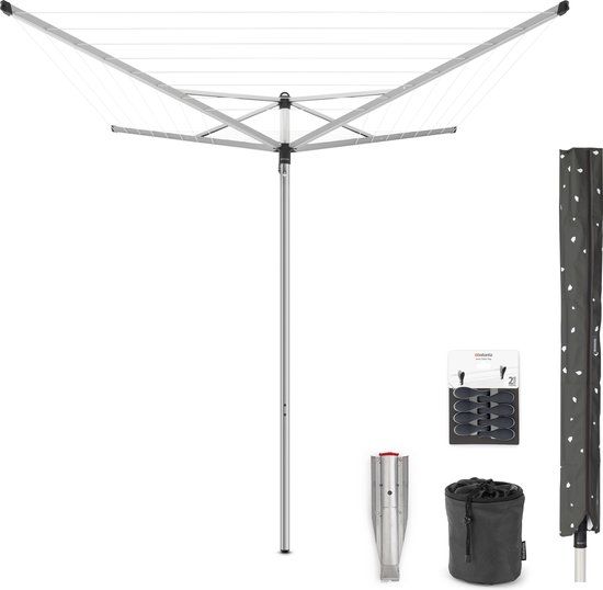 Brabantia Topspinner Droogmolen - 40 m - Metallic Grey