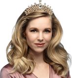 Boland - Metalen tiara Royal Sophia - Volwassenen - Vrouwen - Koningin - Prinses - Miss verkiezing - Royalty