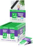 Happy Clean Kantoor Reinigingdoekjes - 100 Stuks individueel verpakt - 100% Viscose - Vochtige Schoonmaakdoekjes voor Bureau, Werkplek en Kantoor