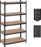 Relaxdays Stellingkast - 1250 kg - Staal - 180 x 100 x 50 cm - 5 Planken - Kelder - Garage - Zilver