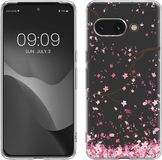 kwmobile telefoonhoesje geschikt voor Google Pixel 9a - Kersenbloesembladeren design