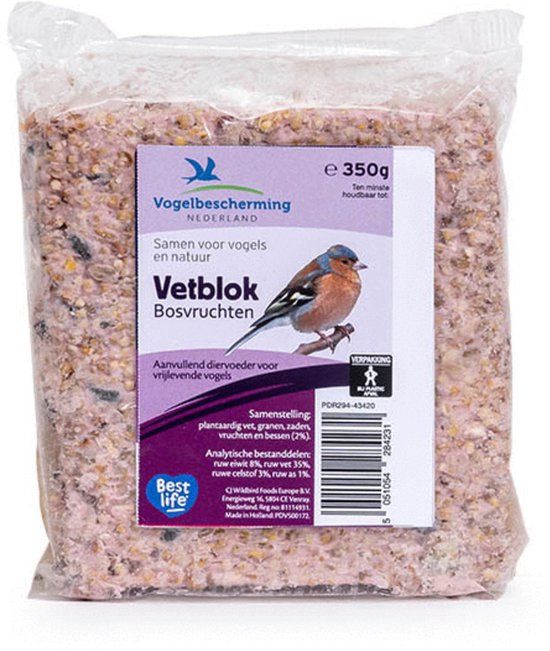 Wildbird Vetblok Bosvruchten - Tuinvogelvoer - 350 g