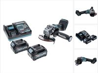 Makita GA 005 GD2 Accu haakse slijper 40 V max. 125 mm Borstelloos XGT + 2x accu 2,5 Ah + lader