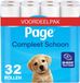 Page toiletpapier - 32 rollen - Compleet Schoon - 2 laags - wit