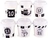 Adventskalender om te vullen cups noir - blanc 24 boîtes cadeaux gobelets Noël
