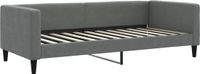 vidaXL Slaapbank 90x200 cm stof donkergrijs