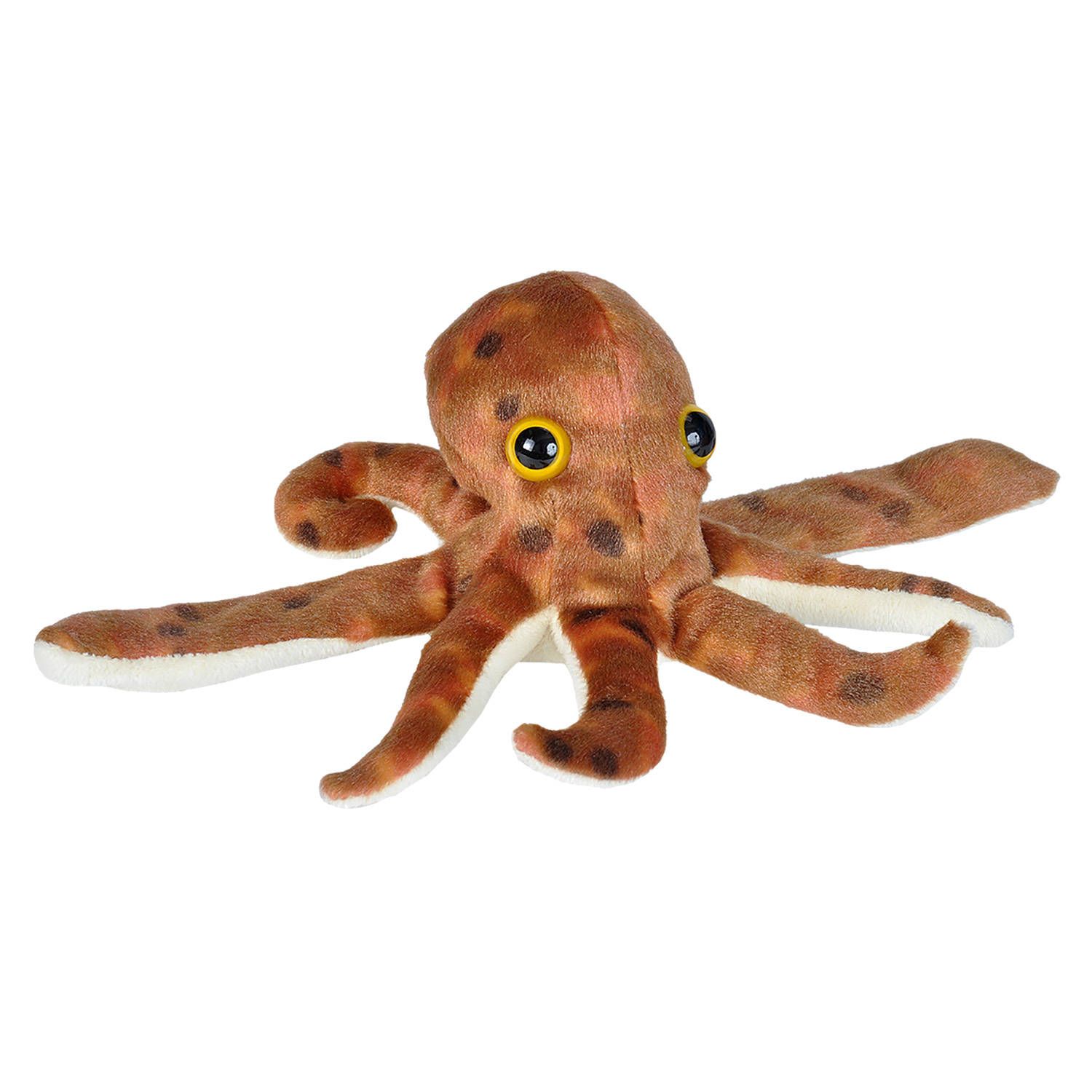 Wild Republic Knuffel Octopus Junior 20 Cm Pluche Bruin/wit