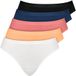 Nur Die Lot de 5 pièces culotte basique pour femme en coton fin avec élasthanne