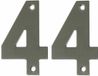 AMIG Huisnummer 44 - massief Inox RVS - 10cm - zilver