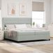 Maison Exclusive - Lit boxspring avec bandes lumineuses LED, gris clair, 200 x 200 cm, velours