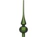 Decoris Kerst piek - donkergroen - 26 cm - glas - mat
