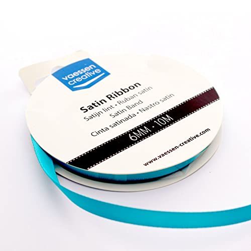 Vaessen Creative Satijnlint 6mmx10m Turquoise - 8716052223374