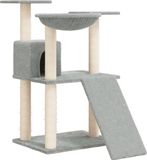 vidaXL Kattenmeubel met sisal krabpalen 83 cm lichtgrijs