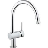 Grohe Mitigeur Monocommandé Pour Évier – Bec En C Pivotant 360° – Portée 215 Mm – Hauteur 360 Mm – Cartouche Céramique Grohe Silkmove