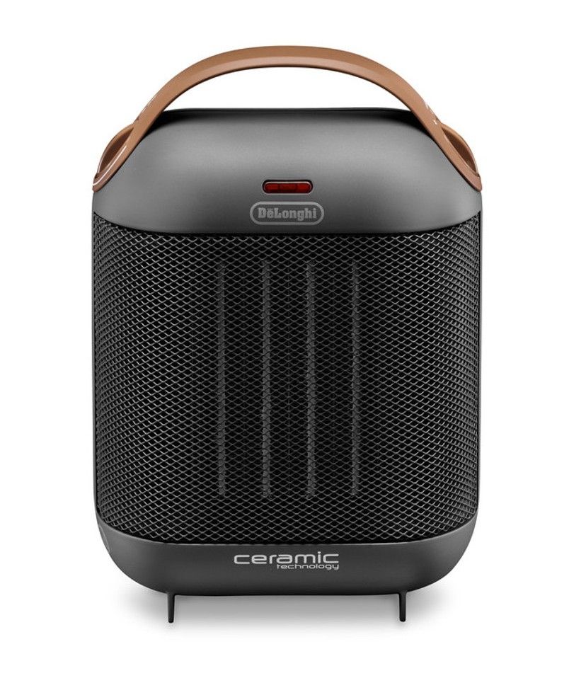 De'Longhi HFX30C18.AG - 1800W Ceramic Fan Heater - Black/Grey