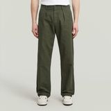 G-Star Pleated Chino Relaxed Heren Jeans 30/32 Katoen Asfalt GD