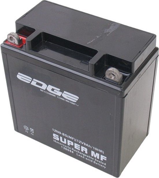 Edge Accu 12N9-BS (MF) YB9B 12V 9Ah - Piaggio/Vespa/Gilera (met gelvulling)