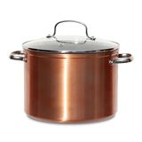 Nuwave Healthy Duralon 8 liter blauwe keramische pan met antiaanbaklaag, diamantdoordrenkt, krasbestendig, PFAS-vrij, vaatwasser- en ovenbestendig, inductieklasse en verwarmt