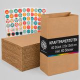 OfficeTree Kraftpapiertüten natur 40 Stück