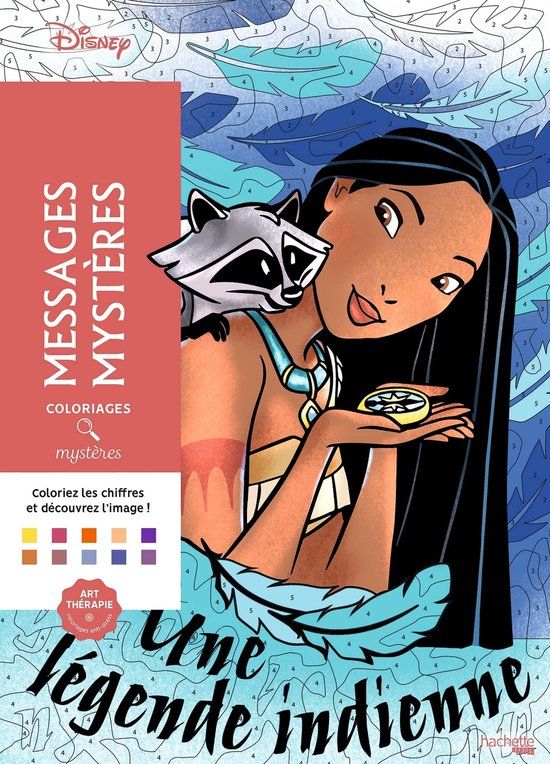 Disney Coloriages Mystères - Messages Mystères - Kleurboek voor volwassenen - Kleuren op nummer - 128 pagina's