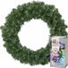 Decoris Kerstkrans - groen - D35 cm - incl. verlichting gekleurd
