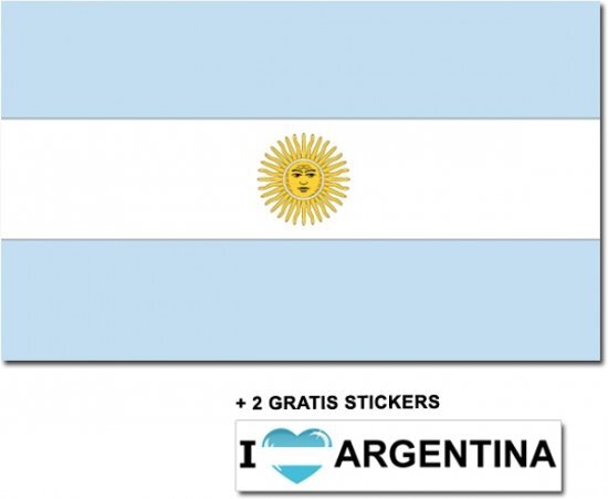 - Argentijnse vlag met 2 gratis Argentinie stickers