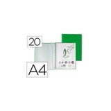 Liderpapel Etui met spiraalbinding, 20 hoezen van polypropyleen, DIN A4, groen