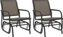 vidaXL Fauteuils de jardin, 2 pièces, marron, 61x76x87 cm, Textilene, acier