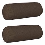 vidaXL Kussensloop 2 st HEERLEN Taupe Ø 15 x 40 cm Stof