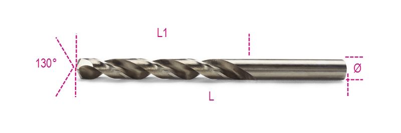 Beta Spiraalboren, korte uitvoering HSS-CO 8% volledig geslepen 415 4,75