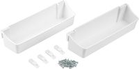Emuca Set van aanvullende bakjes voor bevestiging van kastdeur, 350 mm, Kunststof, Wit, 2 st