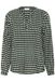 KAFFE Kaffe Women's Blouse Long Sleeves Casual Fit V-notch Neck Printed Buttoned Cuffs dames Bloes