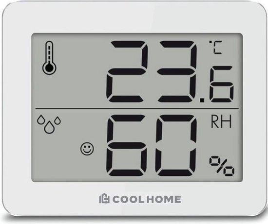 CoolHome HM 2101 - Thermometer - Hygrometer - Thermo/Hygrometer - Wit Design