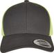 Flexfit Retro Trucker 2Tone charcoal/ neon green one size Pet - Grijs/Groen