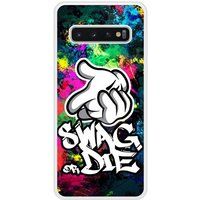 Samsung Galaxy S10 Swag or die Verstevigd hoesje met sublimatie bedrukking